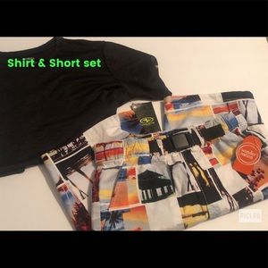 NWT 2 piece SHIRT & SHORT BOYS size Lg 10-12
